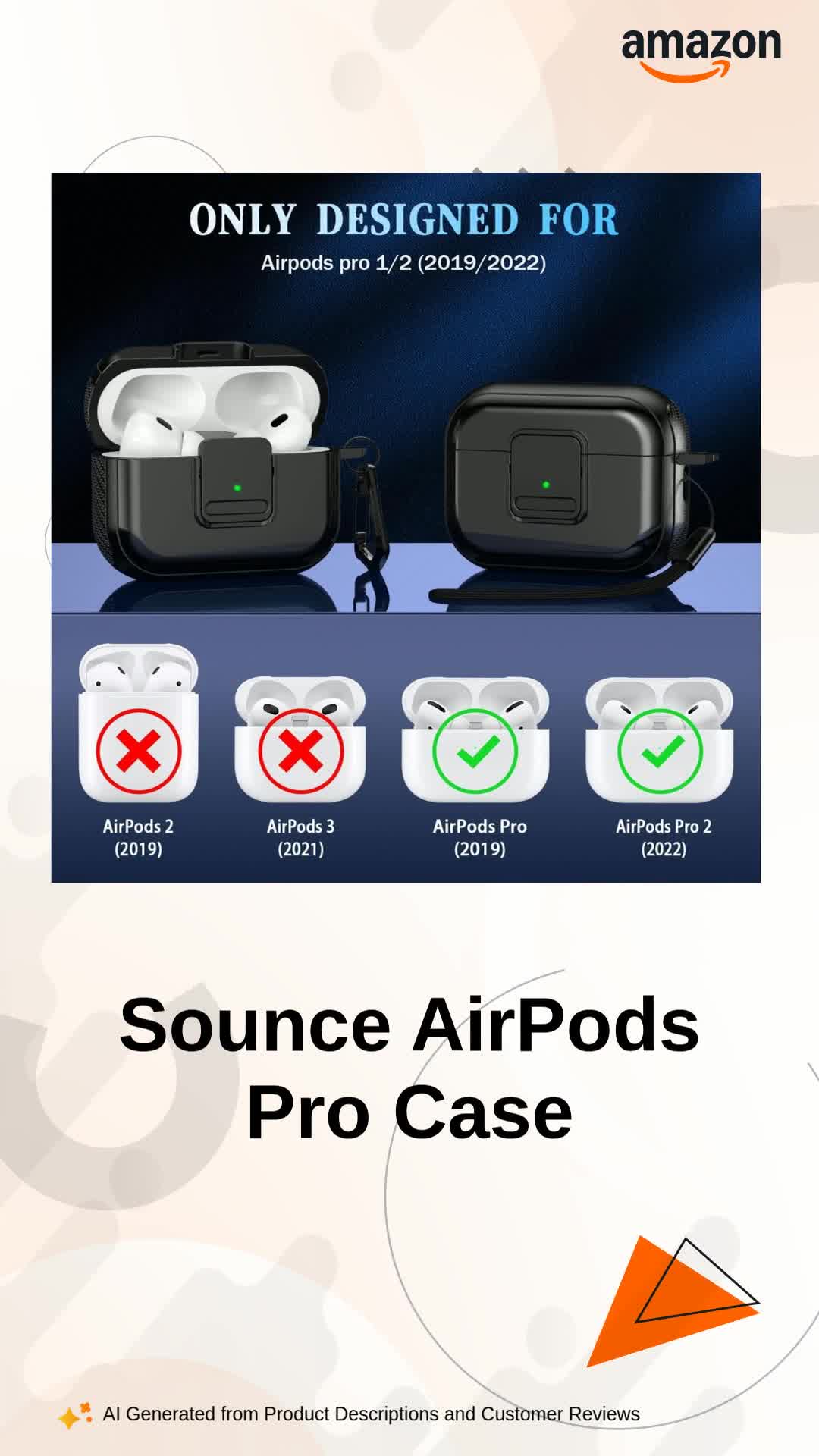 Sounce AirPods Pro 2 Case with Mag-Safe & 4-in-1 Cleaning Pen